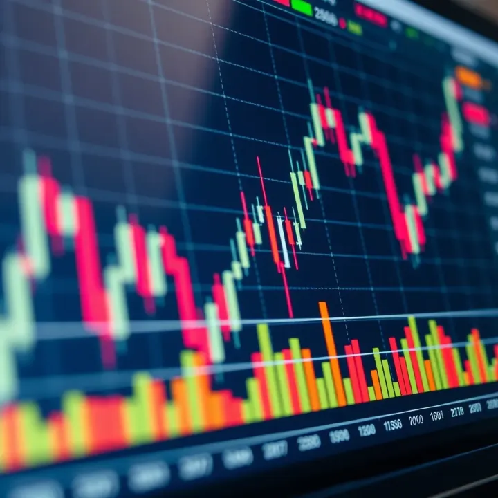 Graph showing Bank Nifty index fluctuations with technical indicators