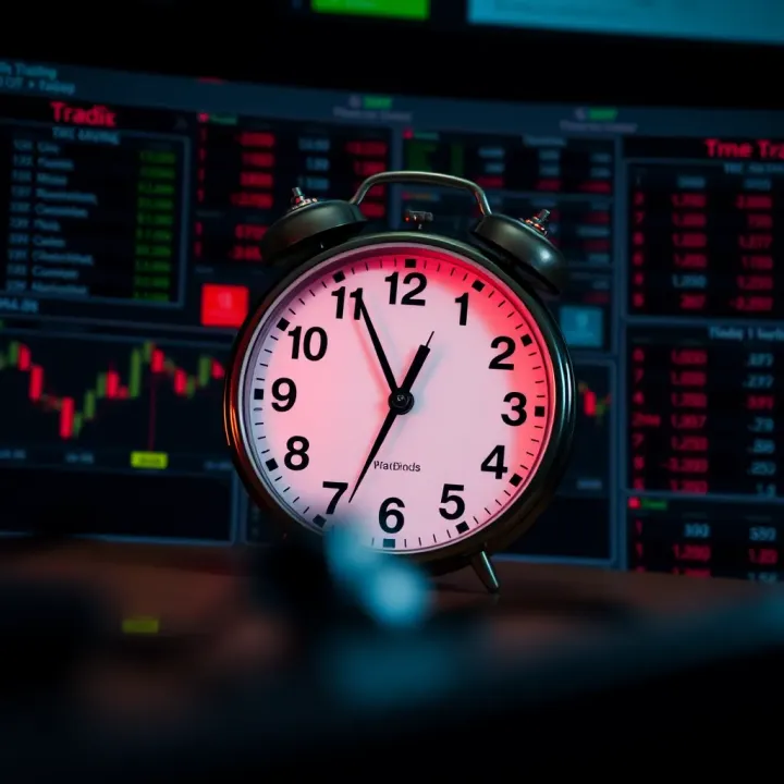 Clock highlighting key time periods for optimal trading in Indian stock markets