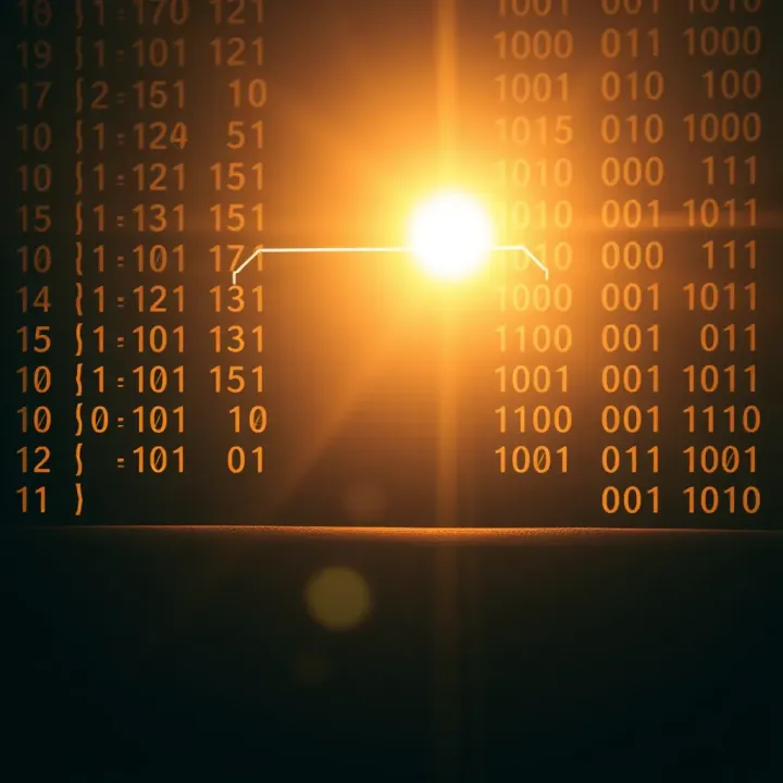 Diagram depicting conversion between decimal and binary numerals in computing