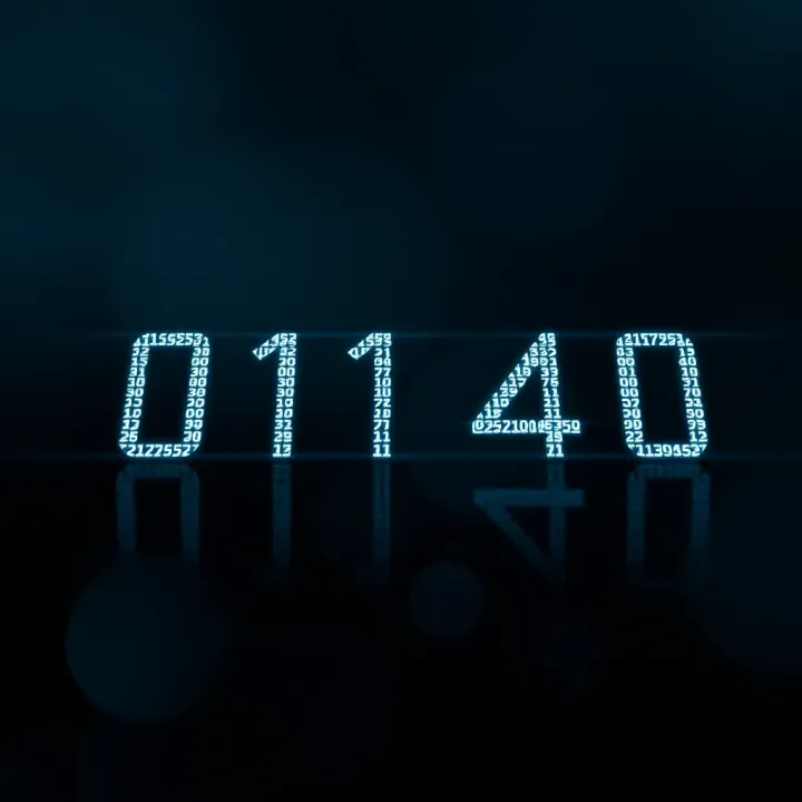 Example of adding two binary numbers with clear carry indicators and final sum