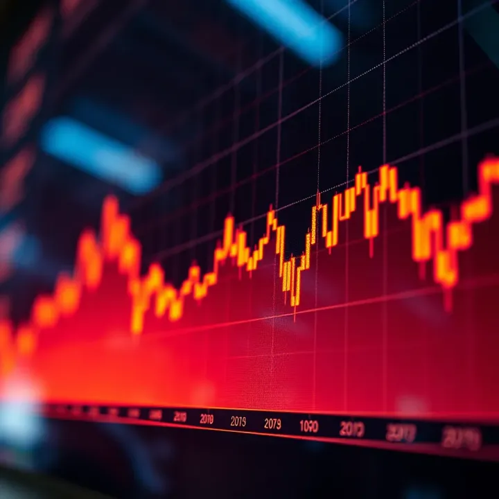 Graph depicting asset price fluctuations over time for binary trading analysis
