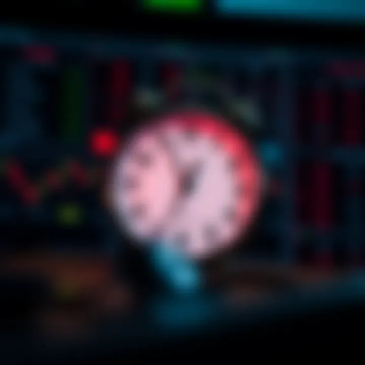 Clock highlighting key time periods for optimal trading in Indian stock markets
