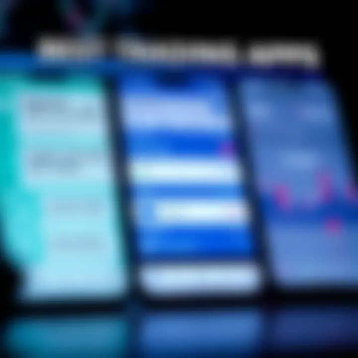 Comparison of multiple trading apps highlighting features like security and user experience