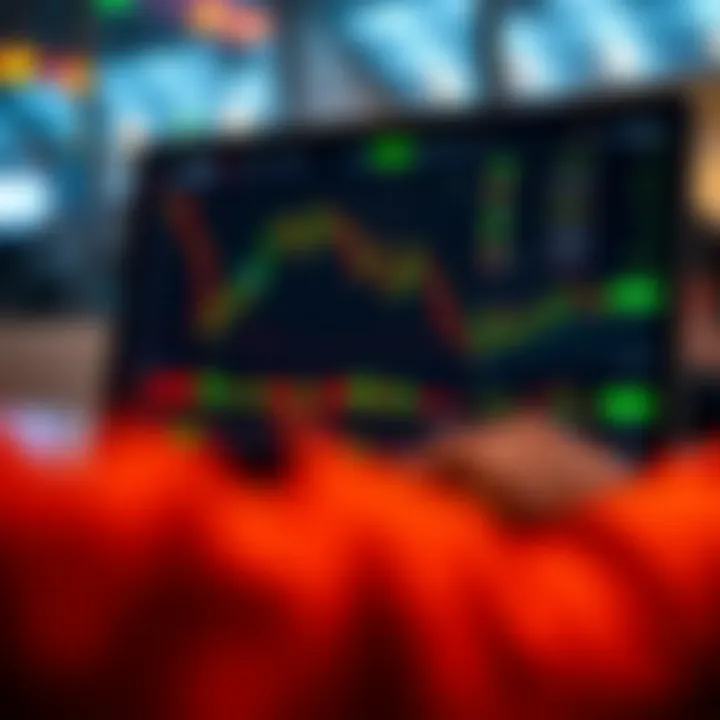 User-friendly interface of a trading application displaying stock charts and options