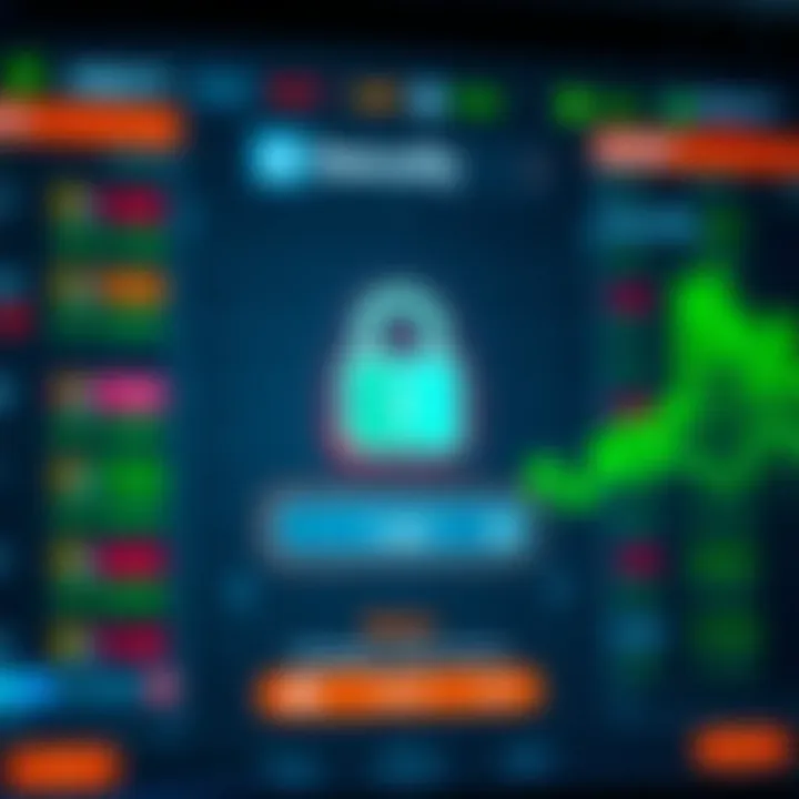 Security Measures in Indian Trading Applications Secure login screen emphasizing encryption and security measures for trading apps
