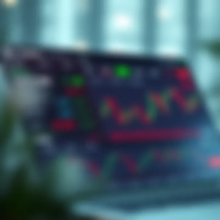 Dashboard of a trading app showing stock charts and portfolio overview