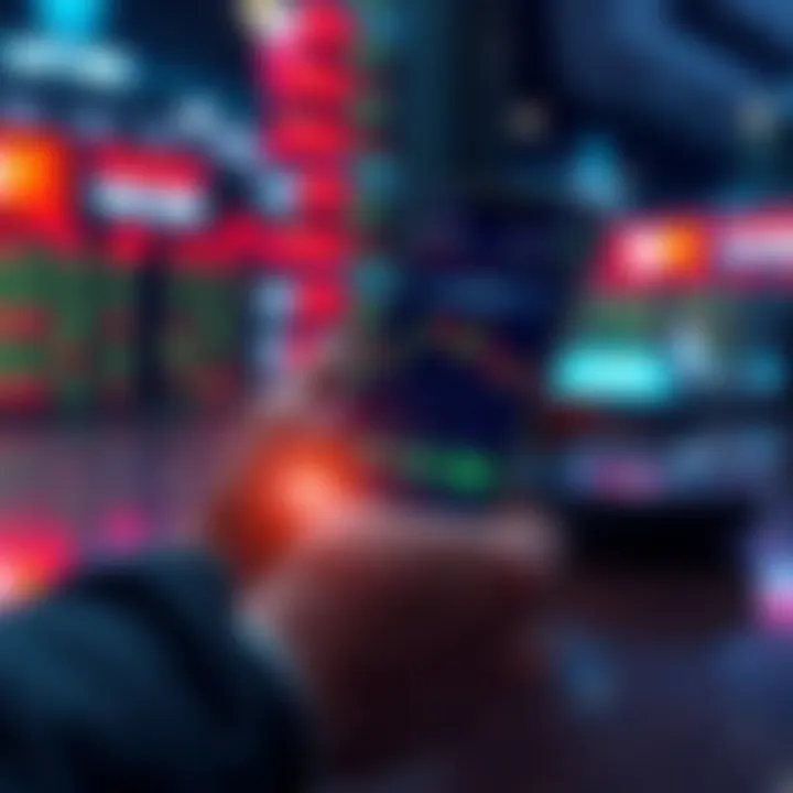 Secure mobile trading platform interface showing real-time stock market data