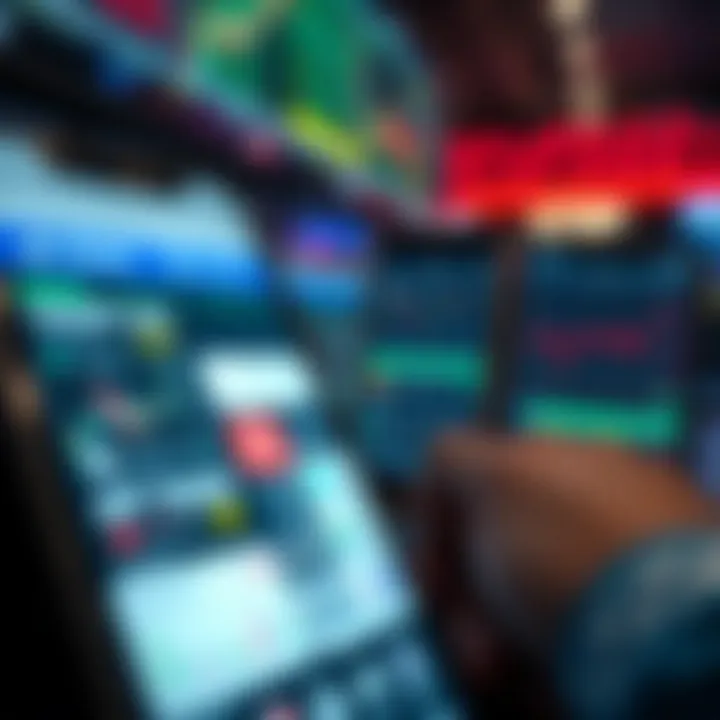 Comparison of features of popular stock trading apps displayed on smartphone screens