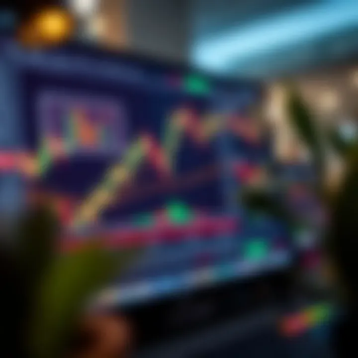 Digital Interface of a Binary Trading Platform Illustration of digital trading platform interface displaying binary trading charts and indicators