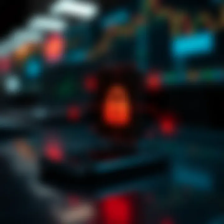 Security Features for Safe Online Trading on Mobile Platforms Secure mobile device with encryption symbols representing online trading security measures