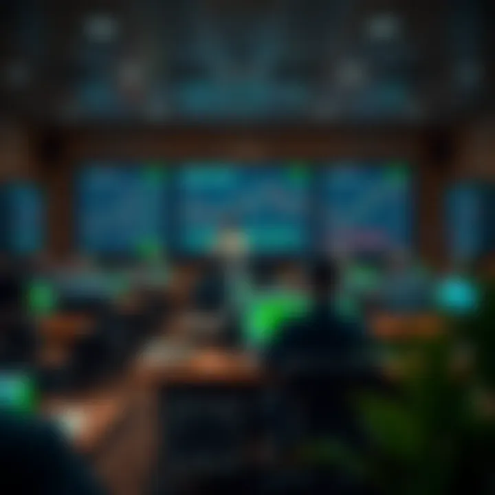 Illustration of a virtual classroom displaying key concepts of options trading for Indian traders