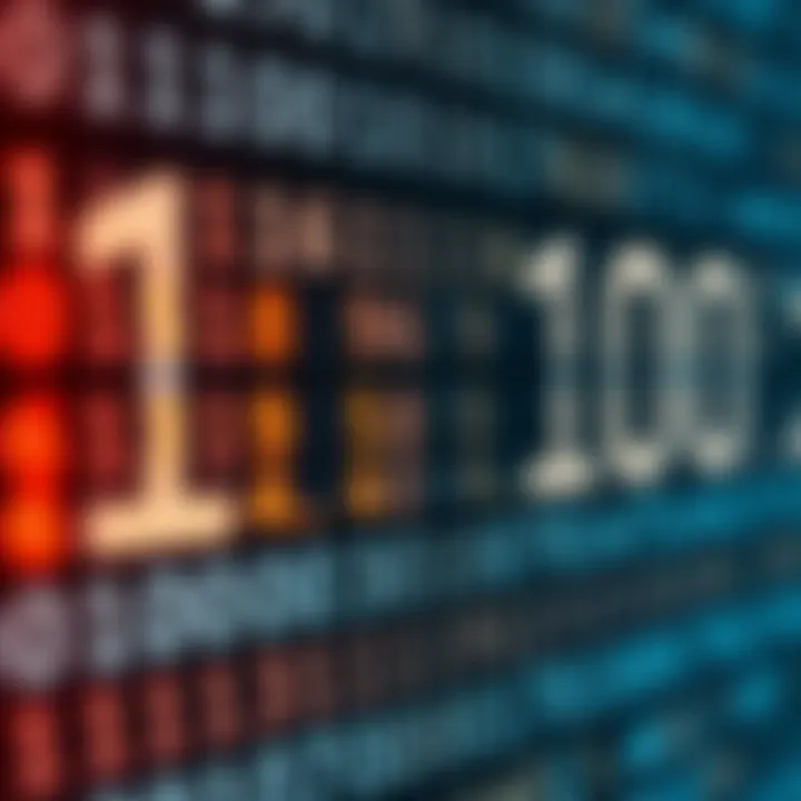 Visual representation of binary digits aligned with corresponding English letters showcasing character encoding