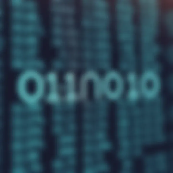 Diagram illustrating binary code translation of alphabetic characters