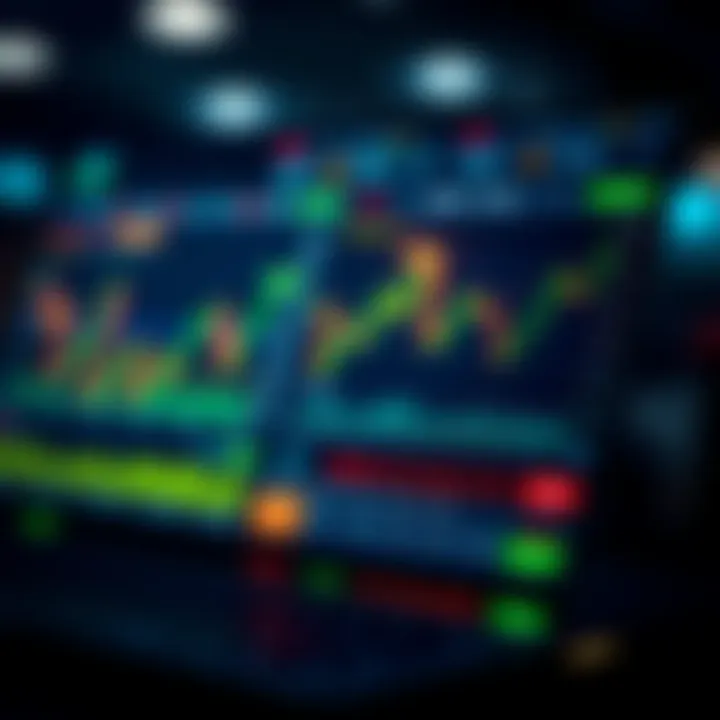 User interface of a leading Indian trading application showcasing real-time stock charts and market trends