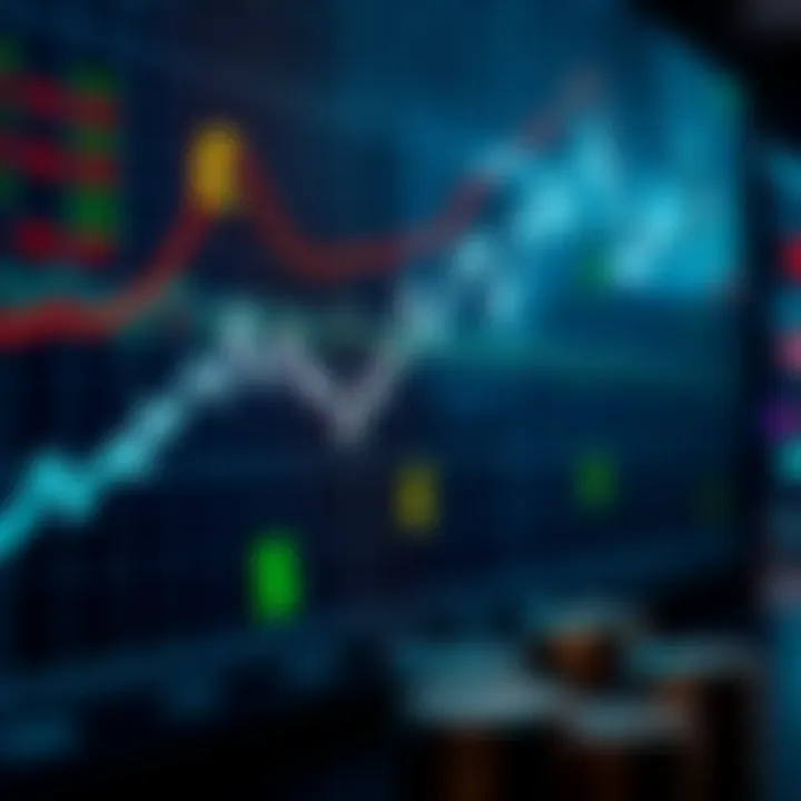 Graph displaying upward trend lines and currency symbols representing forex market growth