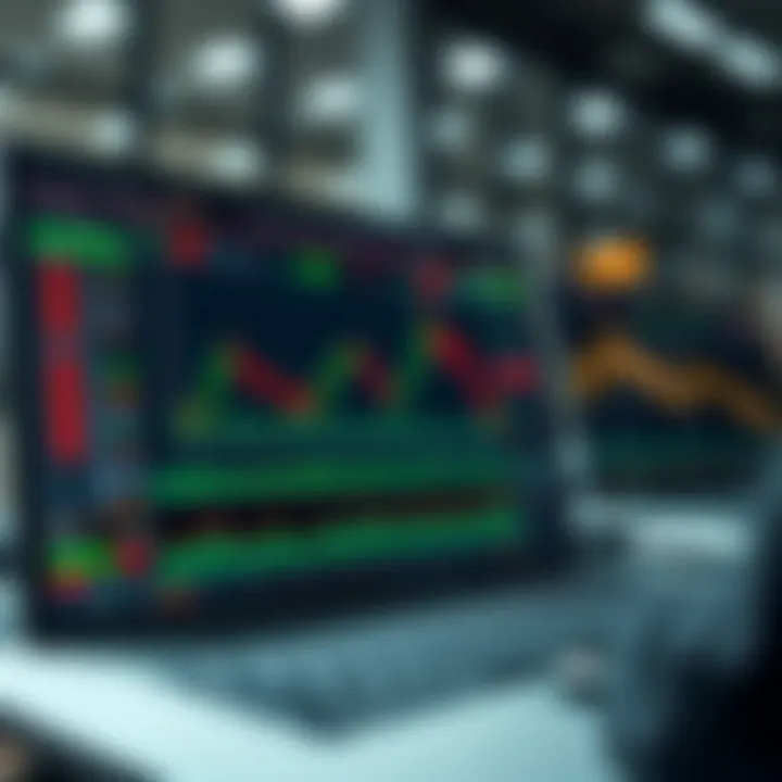 Digital trading platform displaying real-time market data and risk management tools