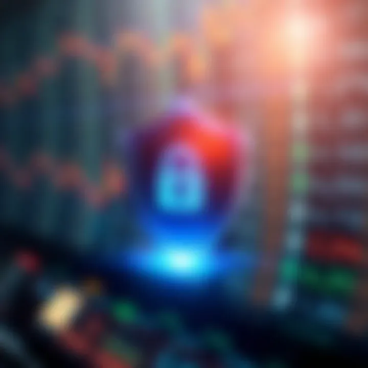 Security shield icon representing robust protection for online trading platforms