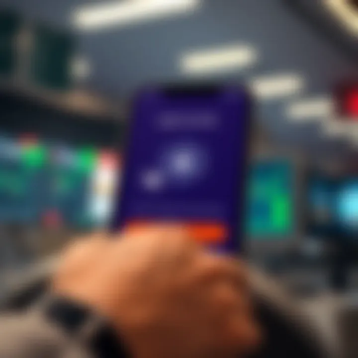 Enhanced Security Features in Leading Trading Applications Secure login screen of a trading app emphasizing advanced security features and user authentication