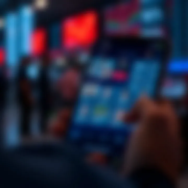 User interface displaying various opinion trading options and market trends on a mobile device