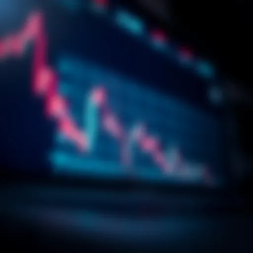 Currency Exchange Rate Trends in Forex Trading Graph showing currency exchange rate fluctuations with upward and downward trends