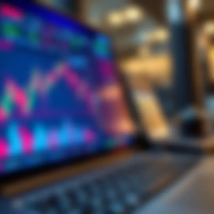 Illustration of online trading platform interface with currency exchange rates and risk management tools