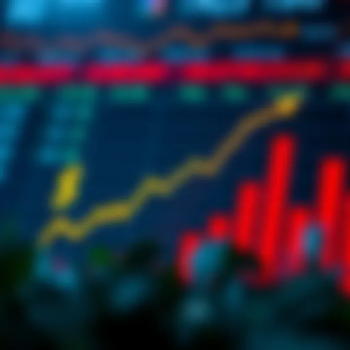 Illustration of currency symbols and upward trend lines representing forex trading growth in India