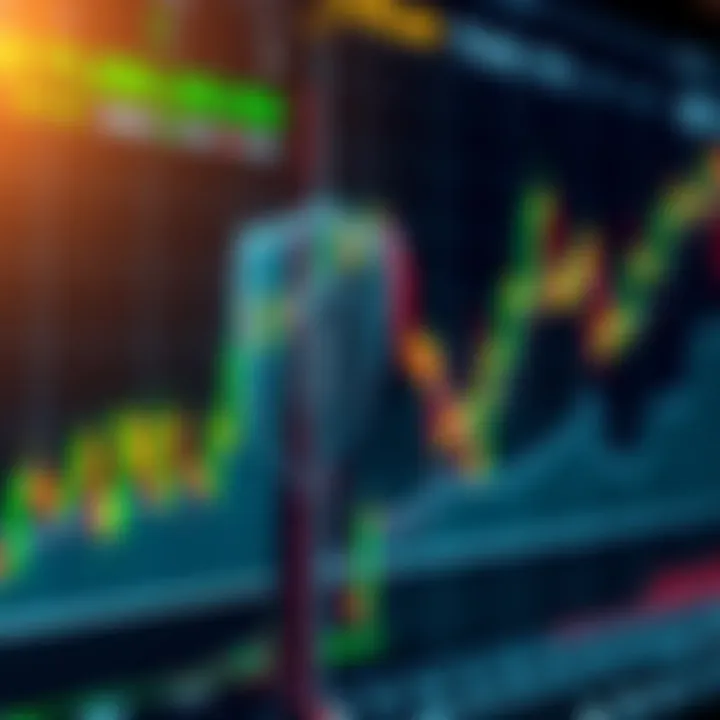 Security shield icon overlaying stock market graphs on a digital screen