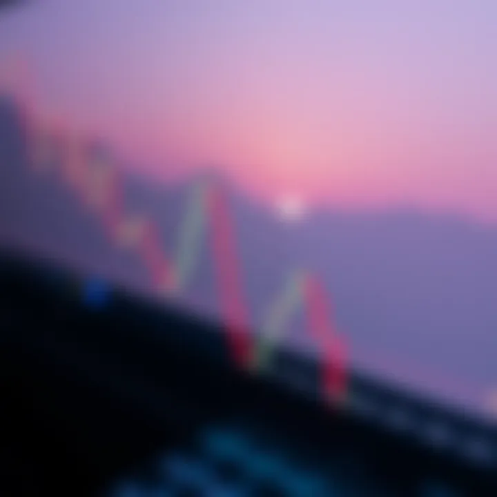 Chart showing a bearish engulfing candlestick pattern indicating potential market reversal downward