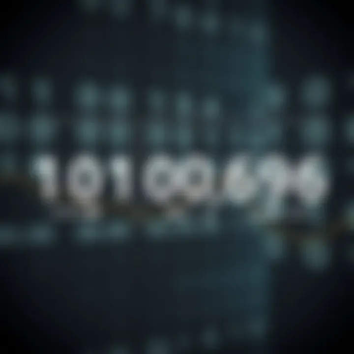 Diagram showing binary digits with arrows pointing to their decimal values to illustrate conversion from binary to decimal