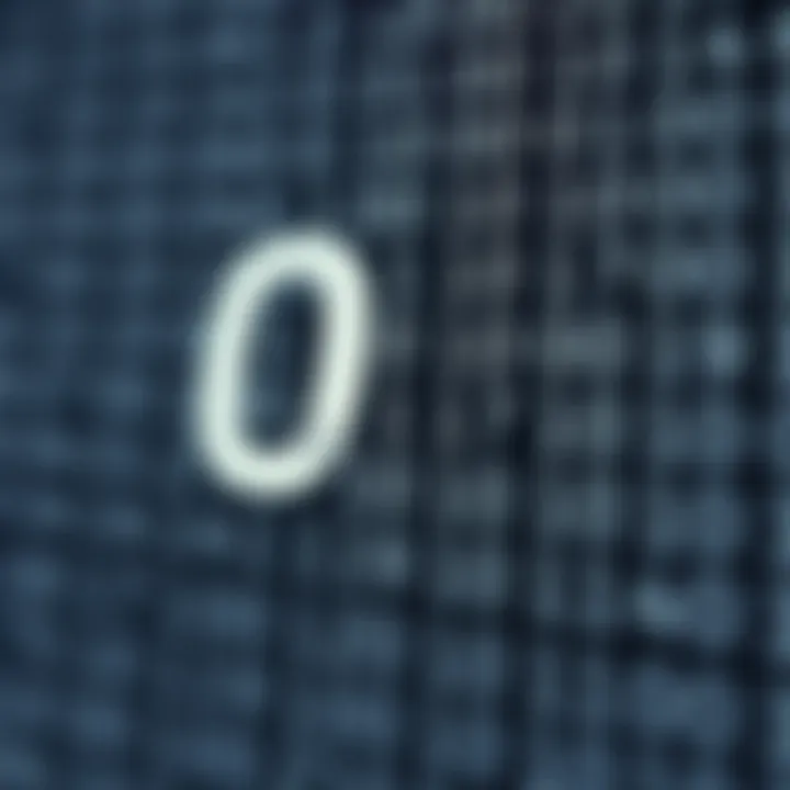 Diagram illustrating the binary number system with digits zero and one arranged in positional places