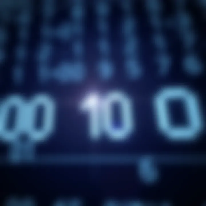 Illustration of Binary Numeral System with Four Bits Visual representation of a binary numeral system highlighting the four-bit sequence