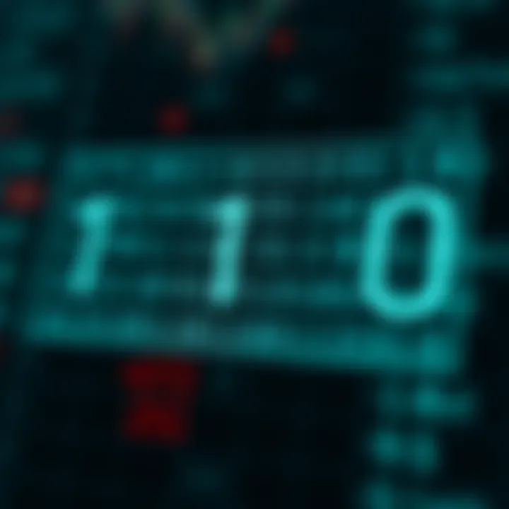 Diagram illustrating binary digits with positions representing increasing powers of two