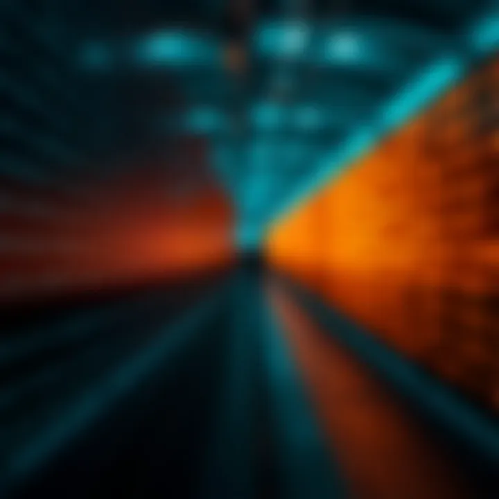 Visualization showing the division of a sorted list to locate a target using binary search