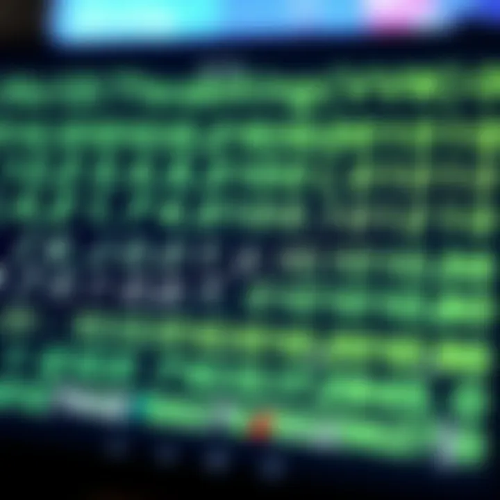 Visual representation of binary code converting to alphabetic characters using ASCII encoding