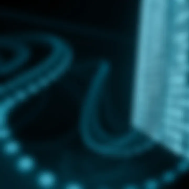 Visualization showing the division of a sorted array and the elimination of halves during binary search