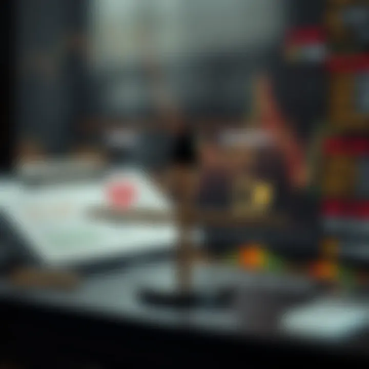 Graphical illustration of risk and reward balance in trading with icons representing secure and risky trading elements