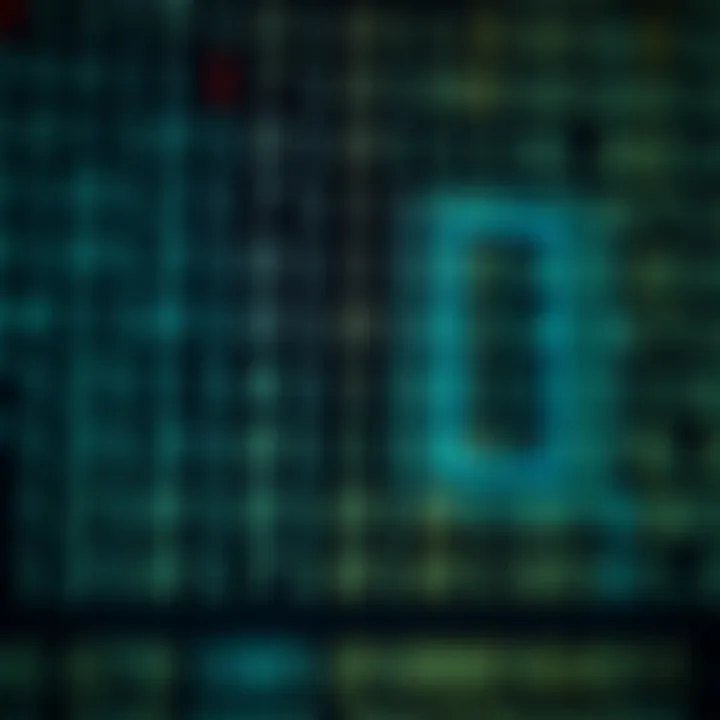 Visual representation of a decimal number being converted into binary digits