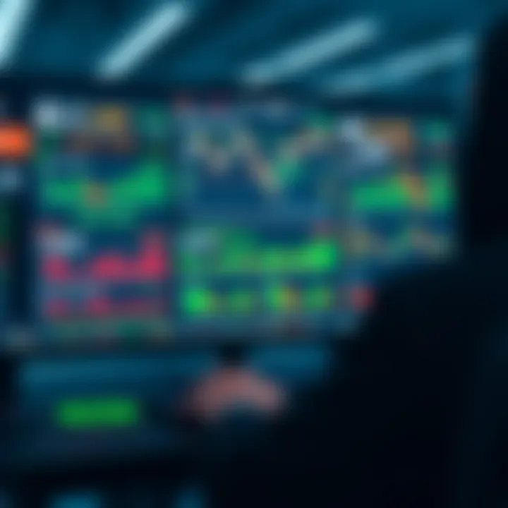 Interface of a secure official trading application showcasing various financial charts and real-time market data