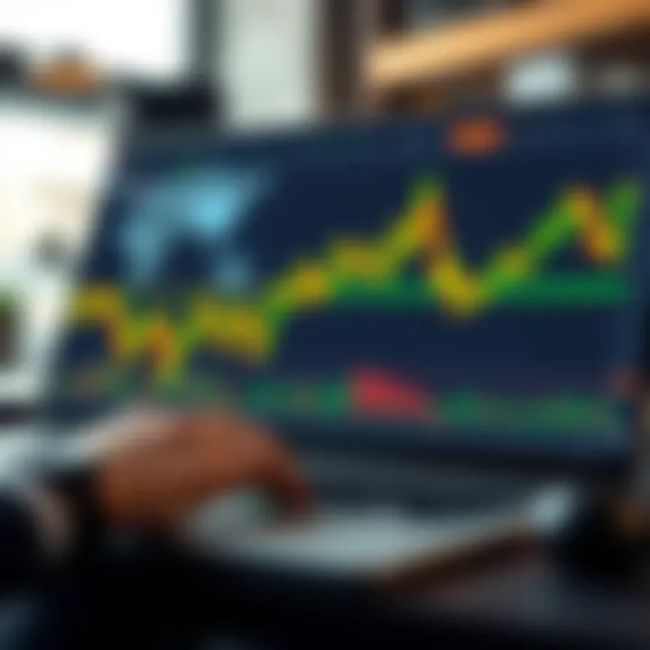 Comparing Simulated Trading Performance with Actual Market Movements Conceptual graphic comparing simulated trading portfolio growth with real market trends