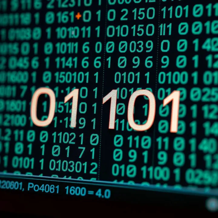 Illustration demonstrating the calculation of decimal value from binary representation