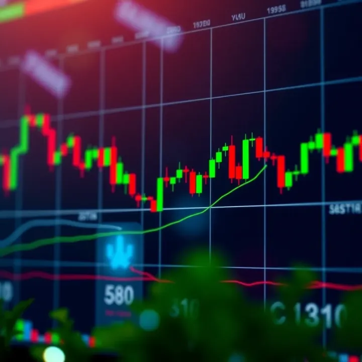 Illustration of common candlestick patterns such as doji, hammer, and engulfing used in stock trading analysis