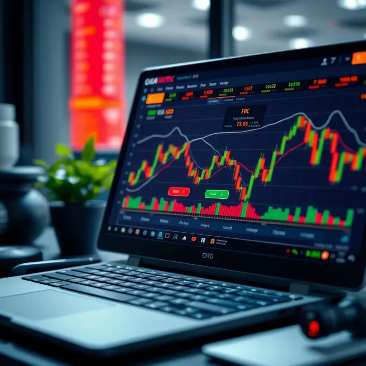 User-friendly trading application interface displaying charts and market data on desktop
