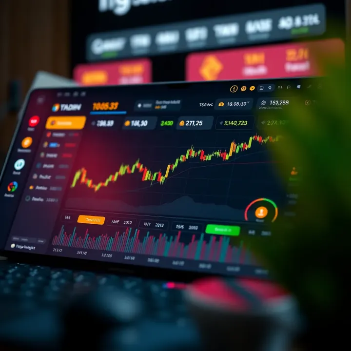 Dashboard of a trading app highlighting low charges and user-friendly interface