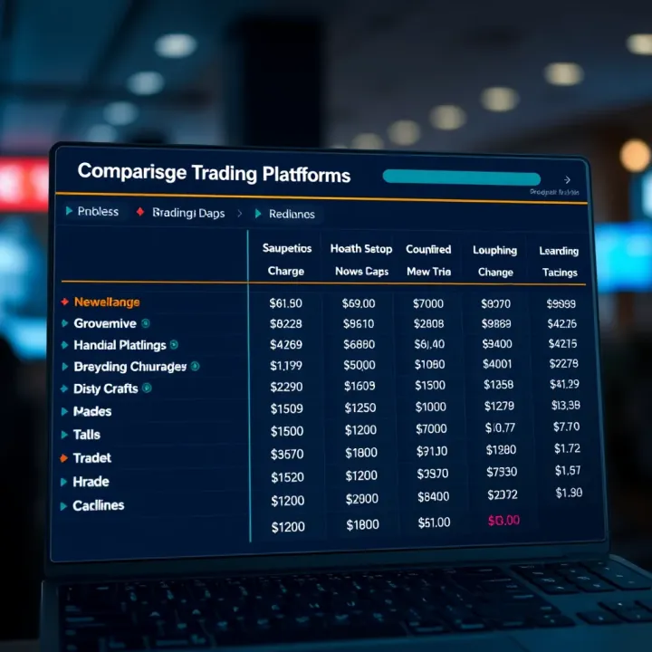 Comparison of Low Brokerage Trading Platforms in India Comparison chart of different trading platforms highlighting brokerage charges and user features