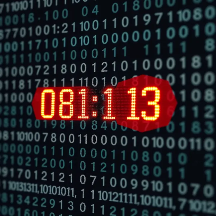 Example demonstrating the conversion of a binary number to its decimal equivalent with annotated calculation