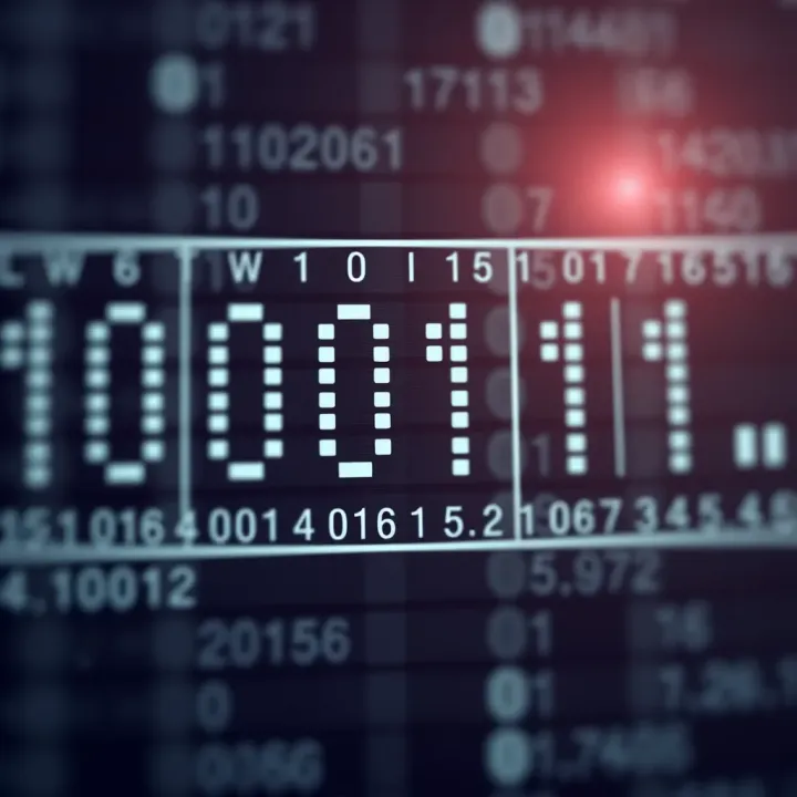 Binary Digits with Corresponding Place Values Diagram showing binary digits with place values labeled from right to left