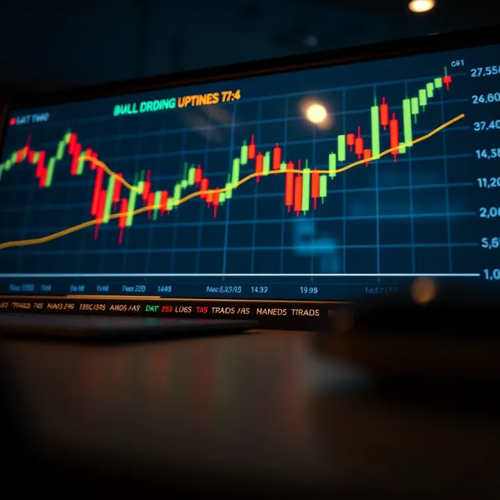 Chart displaying a bullish engulfing candlestick pattern indicating a potential upward trend