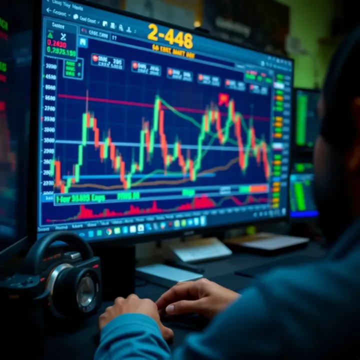 Screen displaying advanced software tools identifying novel chart patterns