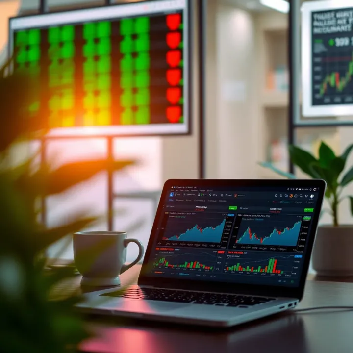 Comparison of features in popular demo trading apps with graphs and interactive dashboards