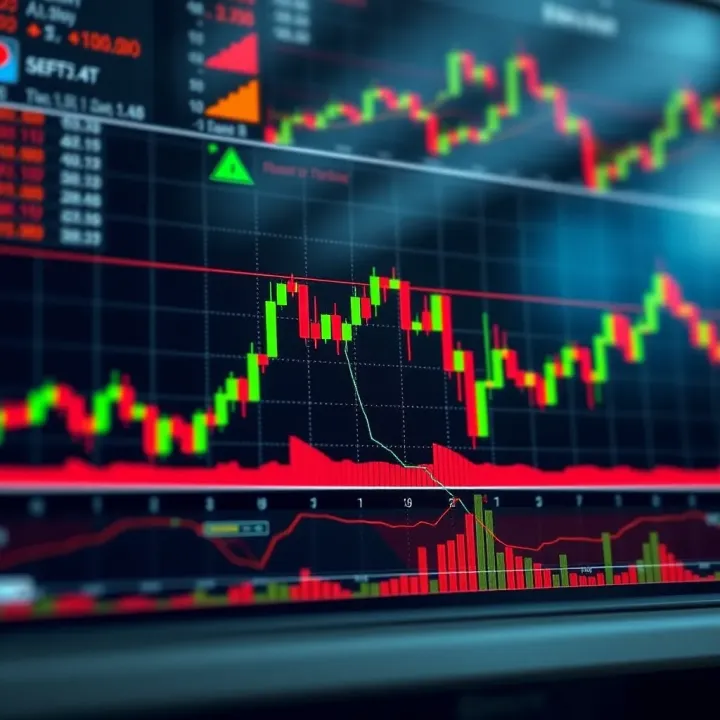 Chart displaying a head and shoulders pattern highlighting trend reversal in stock trading